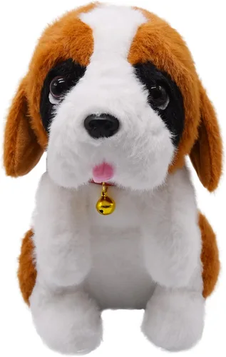 Miniatura 13 de Adorable animal de peluche de Beagle ultrasuave y esponjoso, peluche de perro pequeño con lengua rosa diminuta que asoma, regalos encantadores
