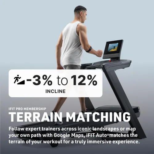 Miniatura 4 de NordicTrack Serie comercial: Cintas de correr plegables premium, inclinación y declive, se requiere membresía iFIT para acceder al contenido