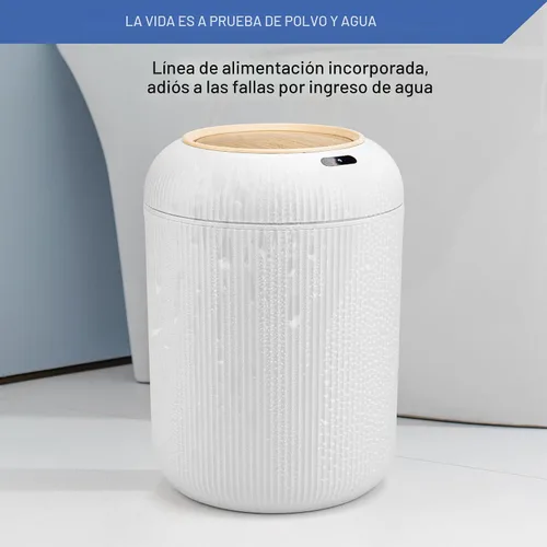Miniatura 7 de Pukomc Papelera con sensor inteligente, conveniente e higiénico, fácil de usar, sensor de tecnología, impermeable, papelera de plástico para cocina