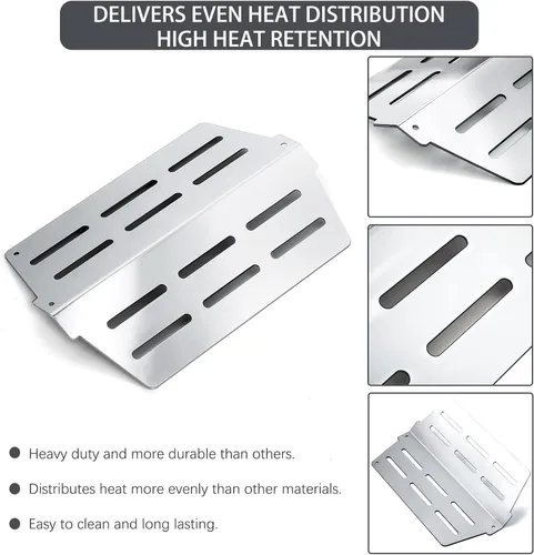 Miniatura 8 de 7620 7621 Barras aromatizantes 65505 Deflectores de calor 62752 Piezas de repuesto para quemador de parrilla Weber Genesis 300 Series con control