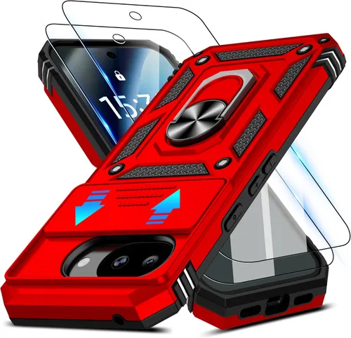 Miniatura 114 de ATUMP Funda para OnePlus Nord N200 5G con protector de pantalla HD con cubierta para cámara deslizante, soporte de anillo de rotación de 360°