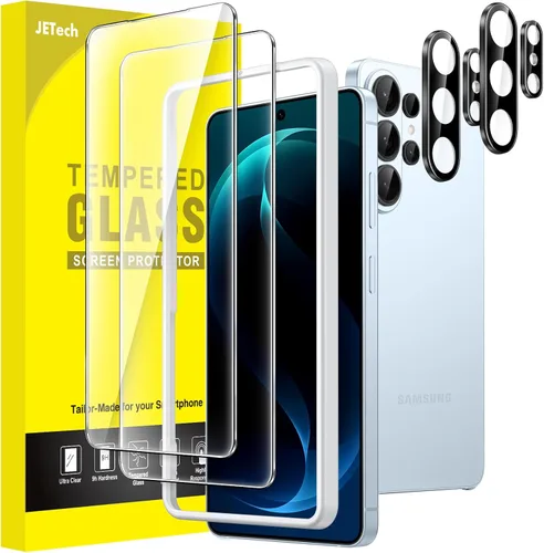 Miniatura 13 de JETech - Protector de pantalla para Samsung Galaxy S20 FE de 6.5 pulgadas con protector de lente de cámara, película de vidrio templado, compatible
