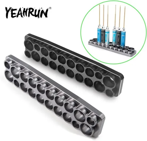 YEAHRUN-Soporte multifunción para destornillador, bandeja de exhibición para juguetes de control remoto, metal CNC, 20 ranuras, 1 Uds. - (Color: