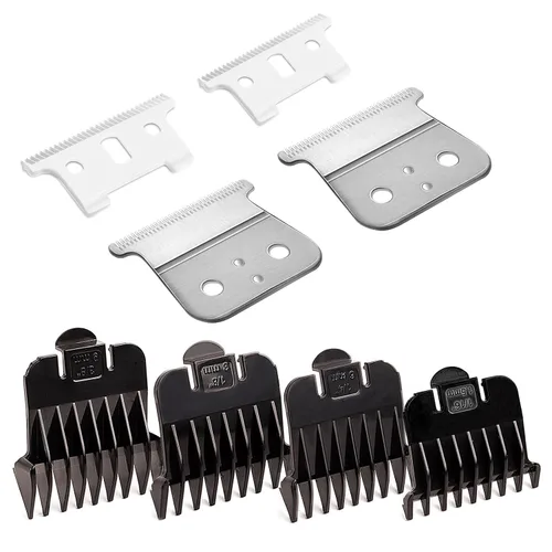 Miniatura 11 de Paquete de 2 piezas de repuesto profesional de hoja en T de grado de barbero compatible con Andis T-Outliner, aprobado por peluquero T Clipper