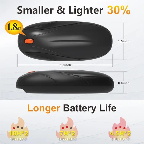 Miniatura 5 de Hand Warmers Rechargeable 2Pack,14000mAh Electric Hand Warmers with Charging Case,Quick Charge Portable Heater,Gifts for Negro