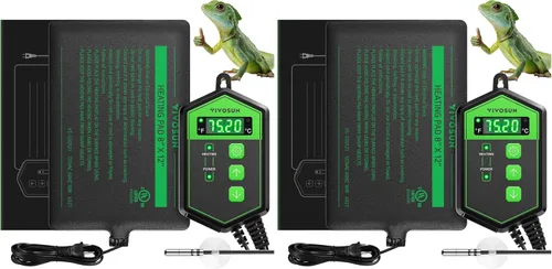Miniatura 9 de VIVOSUN Alfombrilla térmica para reptiles de 6x8 pulgadas con termostato Combo para tanque debajo del terrario para tortugas, lagartos, ranas