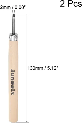 Miniatura 2 de uxcell Cuchillo de tallado de madera, cinceles, acero al carbono 50# de 0.079 pulgadas, pequeño, redondo, esculpir Graver para manualidades