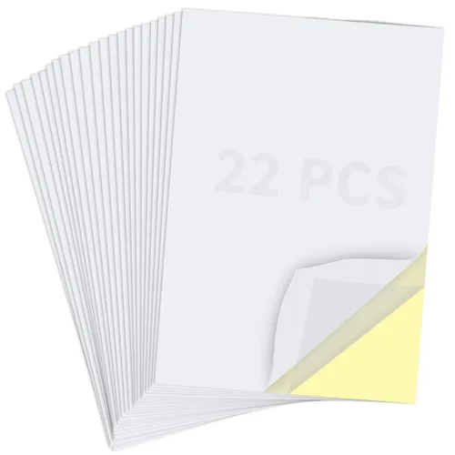 Birllaid 22 hojas de cinta adhesiva transparente de doble cara para manualidades, cinta adhesiva ancha de doble cara para vasos, hojas de cinta