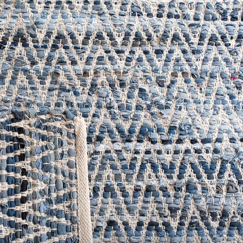 Miniatura 6 de Safavieh Colección Montauk - Alfombra de área de 5 x 8 pies, azul, hecha a mano, ideal para zonas de alto tráfico en sala de estar, dormitorio