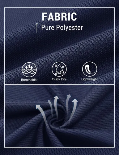 Miniatura 5 de CRYSULLY Camisas polo de manga corta para hombre, secado rápido, tácticas, con cuello, camisa de golf de piqué
