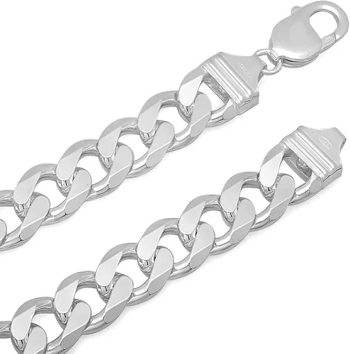 Miniatura 4 de Collar de cadena de plata de ley 925 maciza de 0.413in para hombre
