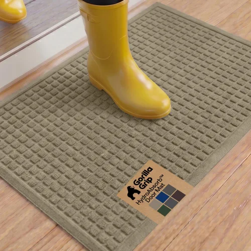 Miniatura 32 de GORILLA GRIP® HydroABSORB - Tapete ultra absorbente para puerta delantera y entrada exterior, atrapa la suciedad y la humedad, tapete de bienvenida