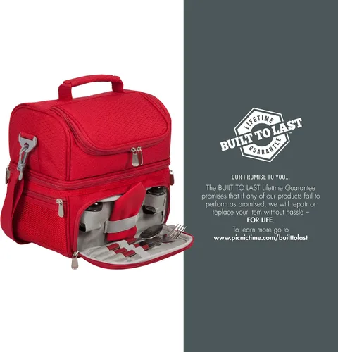 Miniatura 11 de PICNIC TIME NFL unisex-adult NFL Pranzo Lunch Bag, Insulated Lunch Box with Picnic Set, Lunch Cooler Bag 2-Rojo