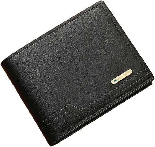 Miniatura 21 de Cartera delgada para hombre con monedero, cartera minimalista con cremallera, carteras plegables para hombre con tarjetero de crédito, cartera