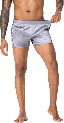 Miniatura 5 de Pantalones cortos de satén de seda satinados de 3 pulgadas para hombre