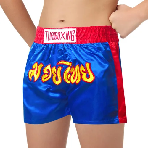 Miniatura 4 de Pantalones cortos ligeros de Muay Thai para niños (4 años a 12 años) boxeo, kickboxing, artes marciales mixtas, entrenamiento para niños y niñas