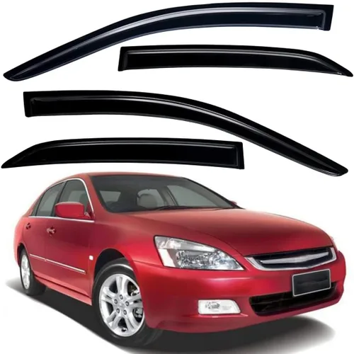 Lightronic WV94943 - Protector de lluvia para ventana lateral de montaje exterior, color humo oscuro, juego de 4 piezas, se adapta a Honda Accord
