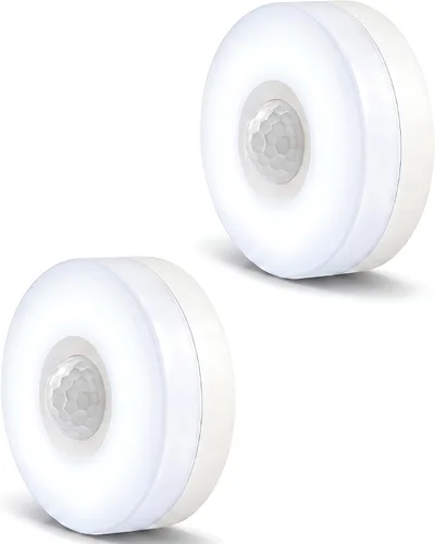 YELKO Luz nocturna con sensor de movimiento, luz nocturna LED antideslumbrante de 6000 K blanca fría, ultra brillante, acogedora, suave, no