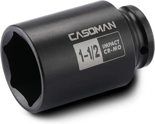Miniatura 34 de CASOMAN Enchufe de impacto de 6 PT de 1/2" x 1.378 in de profundidad, CR-MO, 1/2 pulgada de transmisión de 6 puntos para una fácil extracción