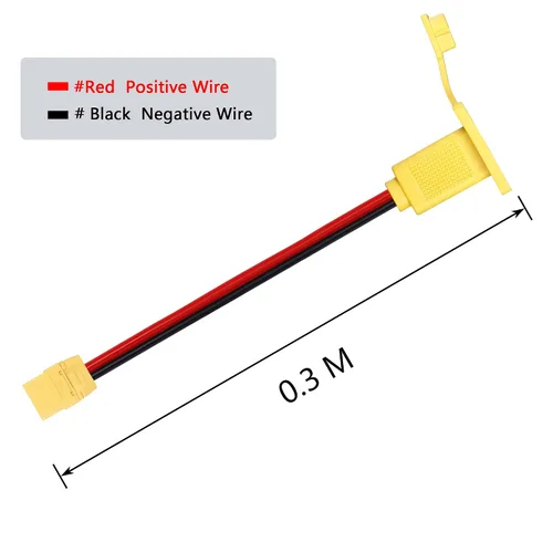 Miniatura 4 de CERRXIAN Cable de panel de montaje macho a hembra XT90 de 1 pie 10AWG XT90 macho con panel de salida a cable hembra para RC Lipo batería FPV Drone