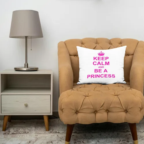 Miniatura 3 de 3dRose pc_157755_1 Funda de almohada con texto en inglés «Keep Calm and Be A Princess», 16 x 16 pulgadas (16 x 16 pulgadas)