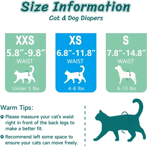 Miniatura 5 de Pet Soft Pañales desechables para gatos – Pañales para perros en período de calor o incontinencia de orina, pañales para perras, pañales ultra