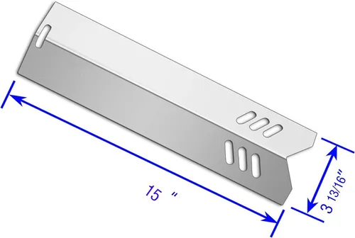 Miniatura 2 de Piezas de repuesto de parrilla de acero inoxidable de 15 pulgadas para Dyna-Glo DGF510SBP, Uniflame GBC1059WB, placas térmicas para parrilla