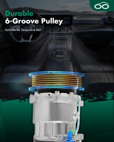 Miniatura 5 de SCITOO Compresor de CA para 1993-2002 para Volkswagen para Cabrio para Golf para Jetta para Passat 1.8L 1.9L 2.0L