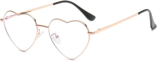 Miniatura 9 de Gleyemor Gafas de luz azul en forma de corazón para mujer, bonitas gafas de computadora