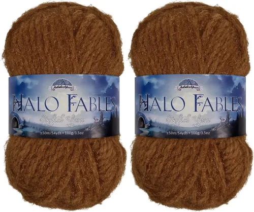 Miniatura 43 de JubileeYarn Halo Fables Yarn - 100g/Skein Bulky Polyester - North Wind Sun - 2 Skeins