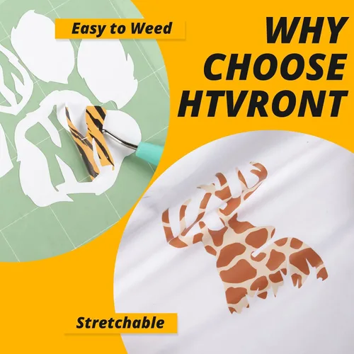 Miniatura 4 de HTVRONT Leopard HTV - Vinilo de transferencia de calor de 8 piezas, vinilo para planchar con estampado de leopardo para camisetas, fácil de cortar