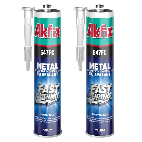 Miniatura 8 de Akfix P645 Sellador de costuras beige automotriz (2 x 10.1 onzas), adhesivo de uretano para juntas de metal, sellador de techo de caravana, lijable