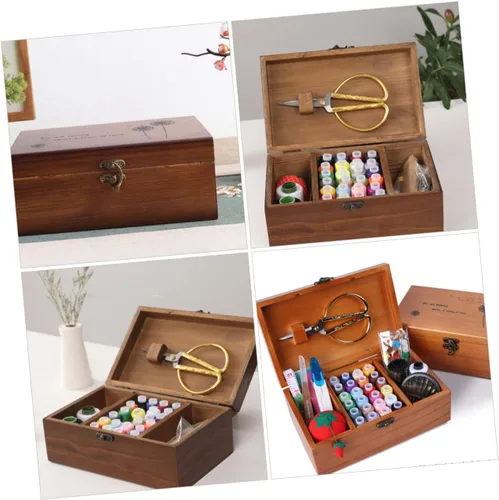 Miniatura 9 de Happyyami Titular de la joyería de madera y artículos diversos contenedor de almacenamiento