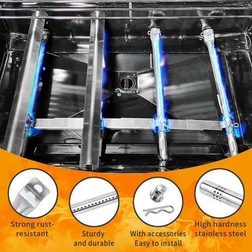 Miniatura 4 de Piezas de repuesto para parrilla Charbroil Performance 4 quemadores 463365021 463365522 463352521, 5 quemadores 463450022 463448021 463451022