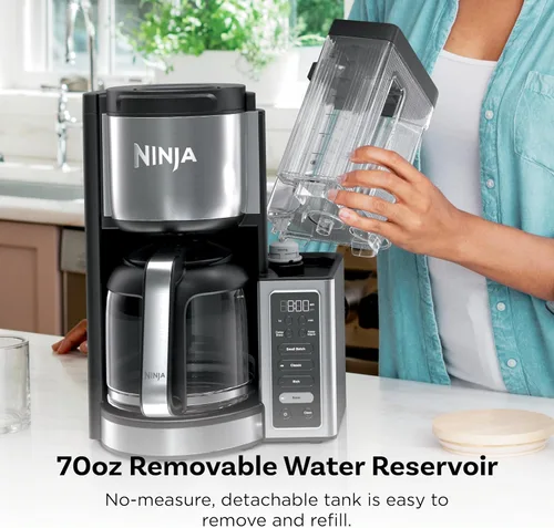 Miniatura 7 de Ninja Fresh Brew™ Cafetera de goteo Jarra de vidrio programable de 14 tazas, preparación clásica y rica, depósito de agua removible de 70 oz