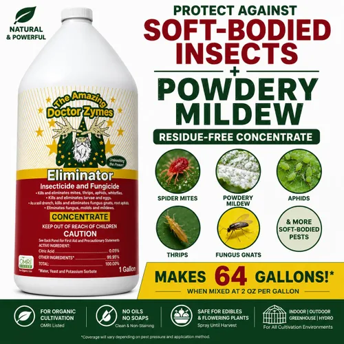 Miniatura 2 de Concentrado eliminador – Insecticida enzimático orgánico y acicida – Control seguro de plagas para jardines, cultivos, hogares y mascotas – Spray
