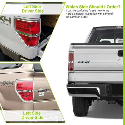 Miniatura 3 de Ford F150 - Luz trasera lateral del conductor para 2009 2010 2011 2012 2013 2014 F150 montaje de luz trasera de camioneta Styleside reemplazo Lado