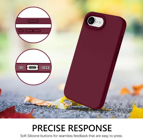 Miniatura 238 de GUAGUA Funda compatible con iPhone 17 Pro Max de 6.9 pulgadas, silicona líquida, goma de gel suave, delgada, forro de microfibra delgada