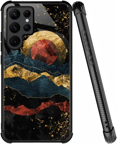 Miniatura 52 de ZHEGAILIAN Funda compatible con Samsung Galaxy S22 Ultra, funda de vidrio orgánico para niñas, mujeres y hombres, diseño de cuatro esquinas, Cabeza