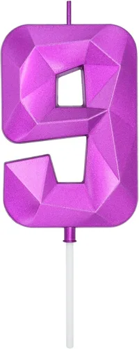 Miniatura 287 de DERVENTA Velas de cumpleaños con números grandes, 3D, color rosa, 3.7 pulgadas, decoración para tartas de fiesta, 1 pieza (número 3 rosa)