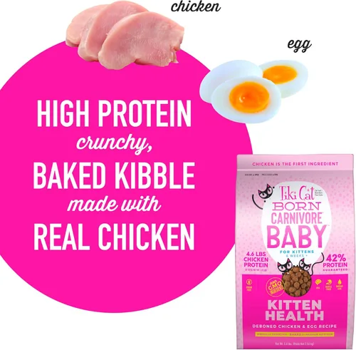 Miniatura 7 de Tiki Cat Born Carnivore Baby, alto en proteínas y sin granos, alimento seco completo y equilibrado para gatos para gatitos de 6 semanas en adelante
