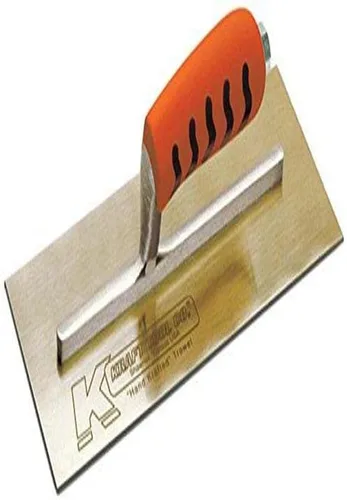 Miniatura 4 de Kraft Tool PL460PF - Paleta de yeso de acero inoxidable dorado con mango ProForm, 13 x 5 pulgadas, multicolor
