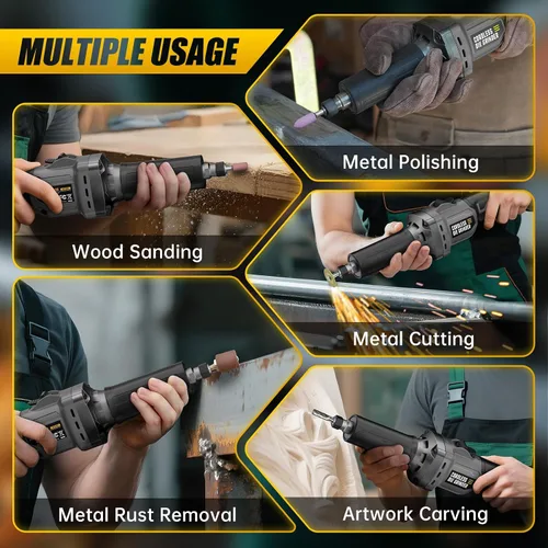 Miniatura 7 de Amoladora de troquel para batería Dewalt 20V MAX (sin batería), amoladora inalámbrica con broca de carburo de tungsteno de 1/4 de pulgada, hasta