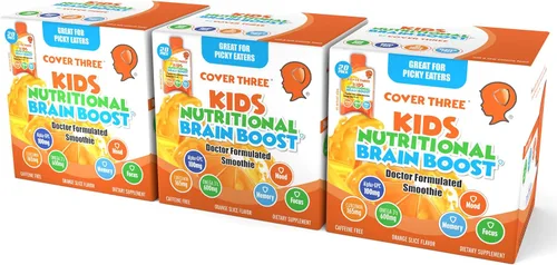 Miniatura 9 de Suplemento cerebral nutricional para niños, mejora la memoria del niño, enfoque, calma, apoya el cerebro, inmune, visión, salud del corazón, aceite
