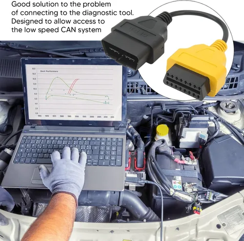 Miniatura 2 de Qinlorgo Cable OBD2, instalación fácil de la prueba de diagnóstico del cable de extensión del ABS OBD2 para el escáner auto del ECU