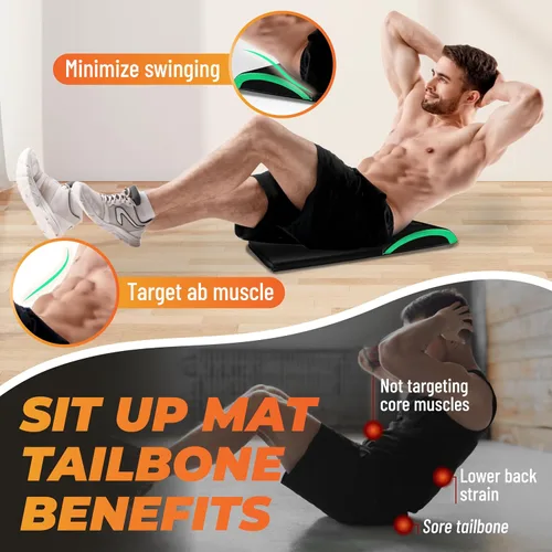 Miniatura 3 de Yes4All Ab Mat Tailbone y sin coxis, almohadilla de apoyo plegable para ejercicios abdominales para entrenamiento central y espalda baja B2. Menta