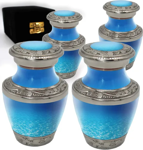 Miniatura 16 de Aurora Borealis Urna de cremación para cenizas para adultos, hombres y mujeres, Urnas de cremación personalizadas para cenizas humanas, urnas