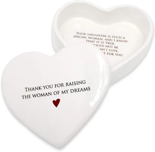 Miniatura 12 de Regalo para mamá de Susabella - Regalo de boda para madre de la novia o madre del novio, caja de cerámica para recuerdos en forma de corazón o caja