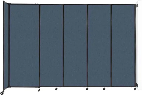 Miniatura 123 de Divisor de habitación de pared recta deslizante montado en la pared Anchos ajustables Ruedas de bloqueo Separador de habitación Paneles