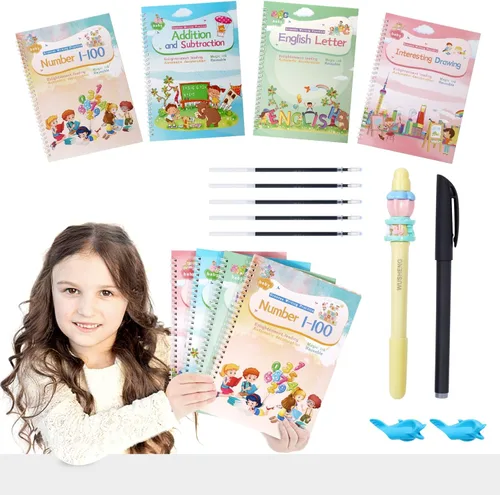 Miniatura 5 de CosyCorner Libros de escritura mágica, práctica de escritura a mano, cuaderno mágico, ayuda para escribir a mano, bolígrafo mágico, libro de copias